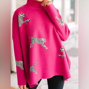 Hot Pink Cheetah Sweater